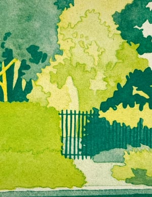 Rorschach Foliage - A3 Riso Print