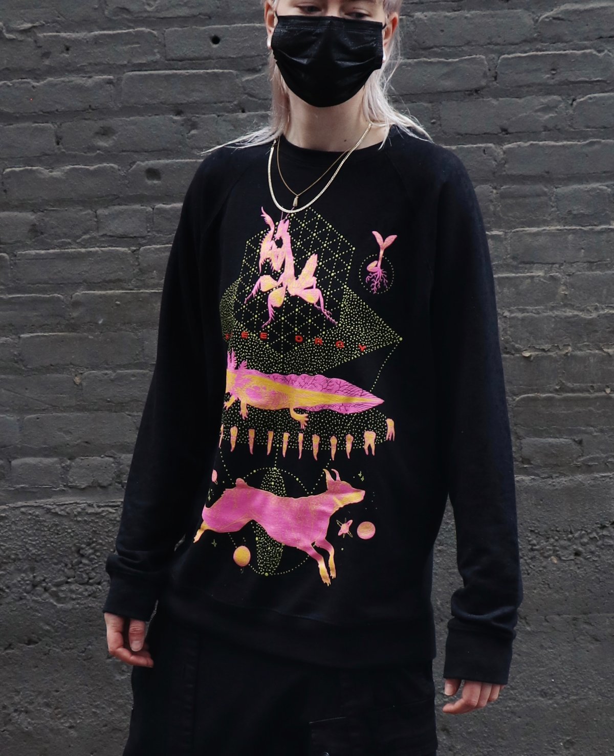 Image of Axolotl Ritual Lightweight Sweatshirt - NightMODE 