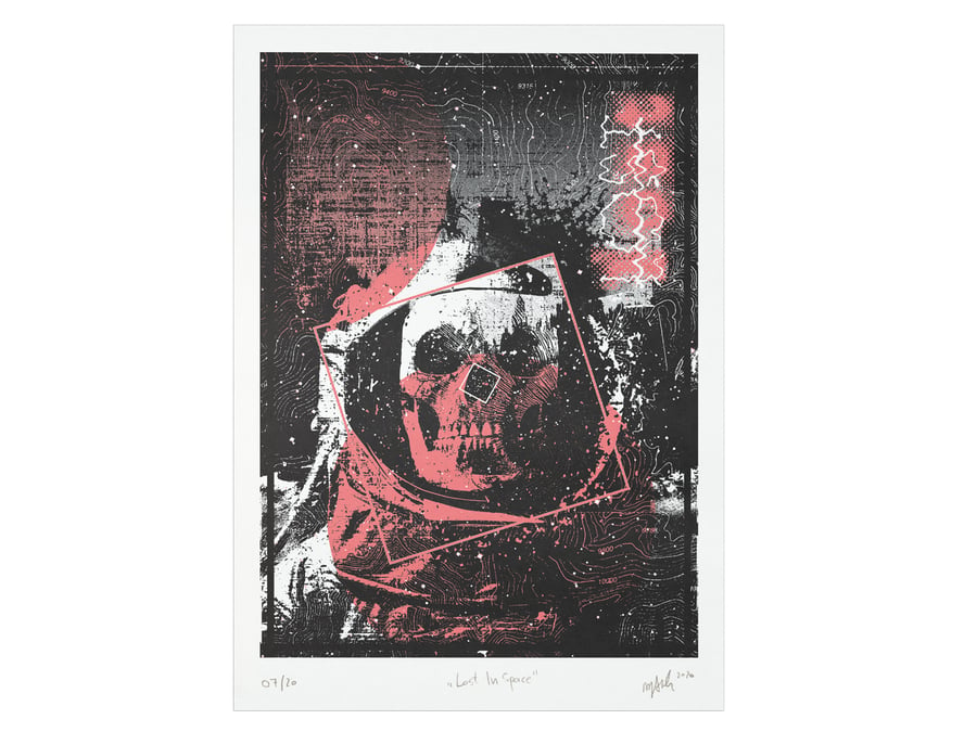 Image of "LOST IN SPACE" A3 Riso Print poster