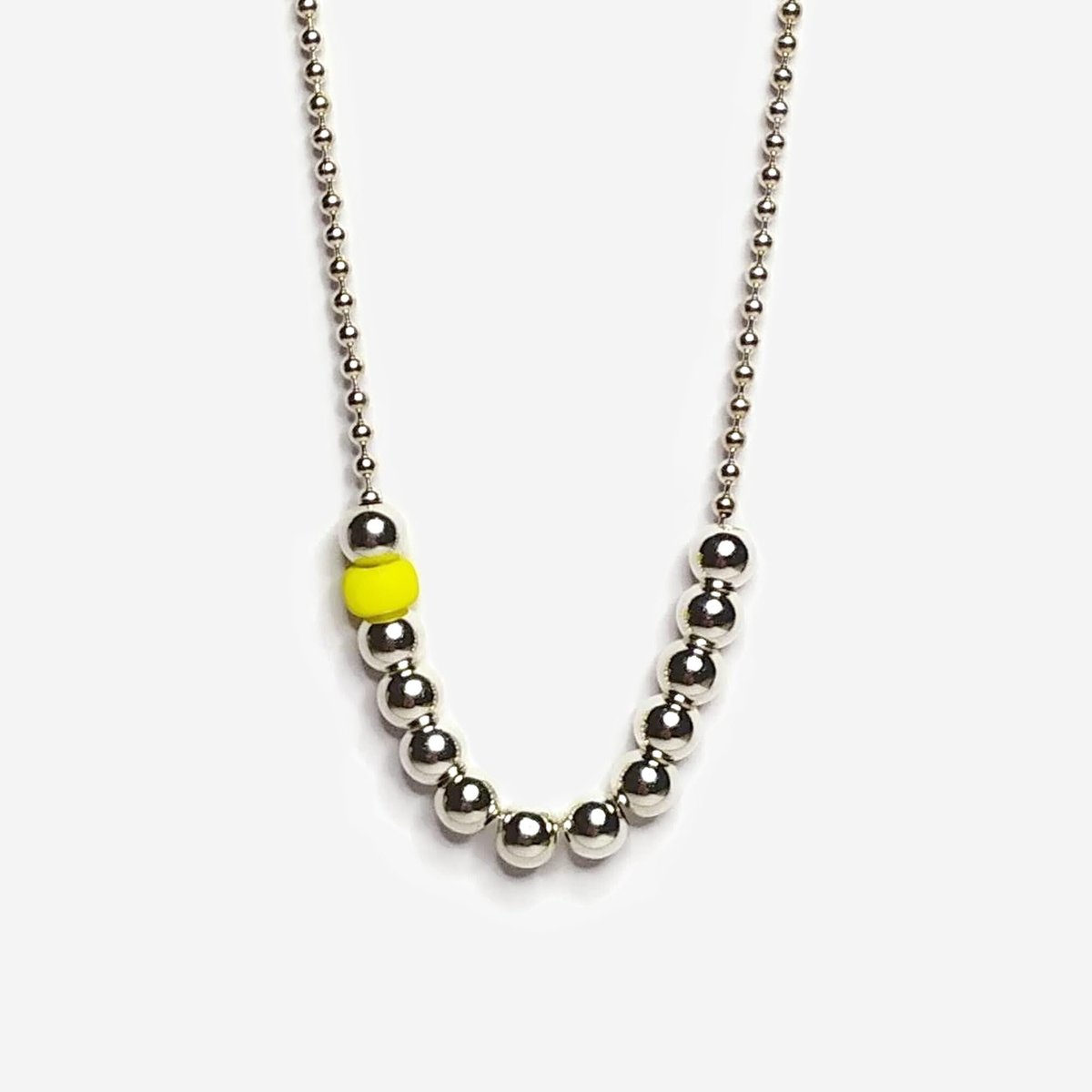 Image of Sautoir argent couleurs "J'adore"