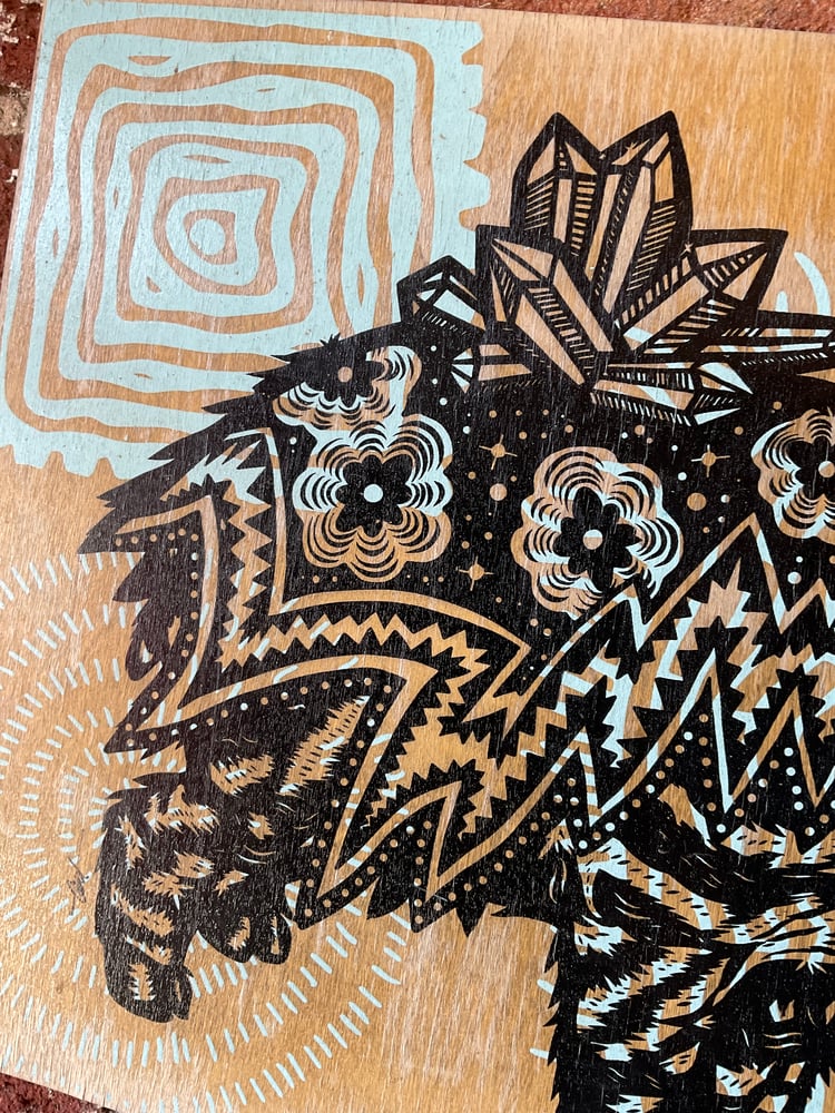 Image of The Healer on Pine Panel
