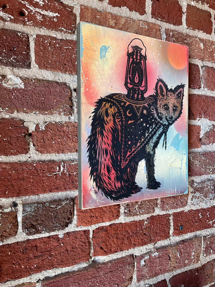 Image of Light The Path on Distressed Pine Panel