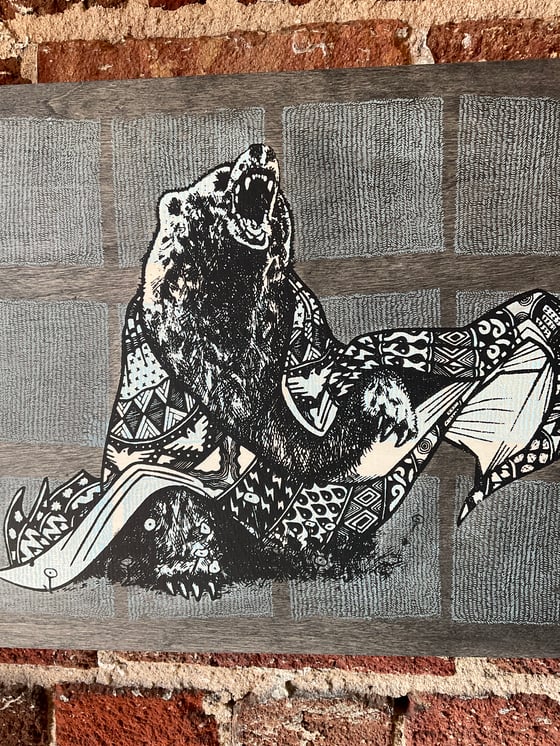Image of Medicine Bear on Pine Panel