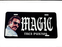 Blood in Blood out Magic tres Puntos license plate 