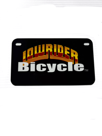 Lowrider magazine bicycle plate 