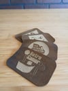 Tan Leather CLO Iron On Patches