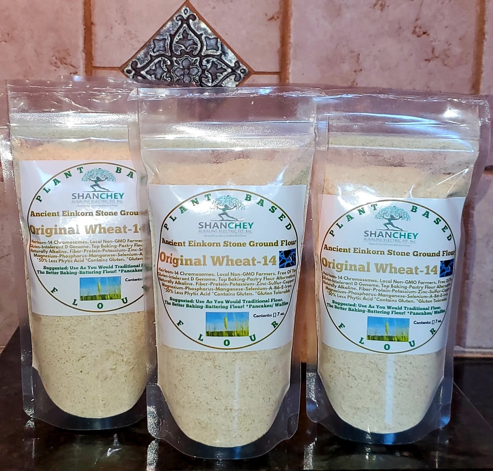ORIGINAL WHEAT-14 Ancient Einkorn Wheat Berries/Flour/Pasta 6-7 oz.-Eyes-Heart-Kidneys-Bones