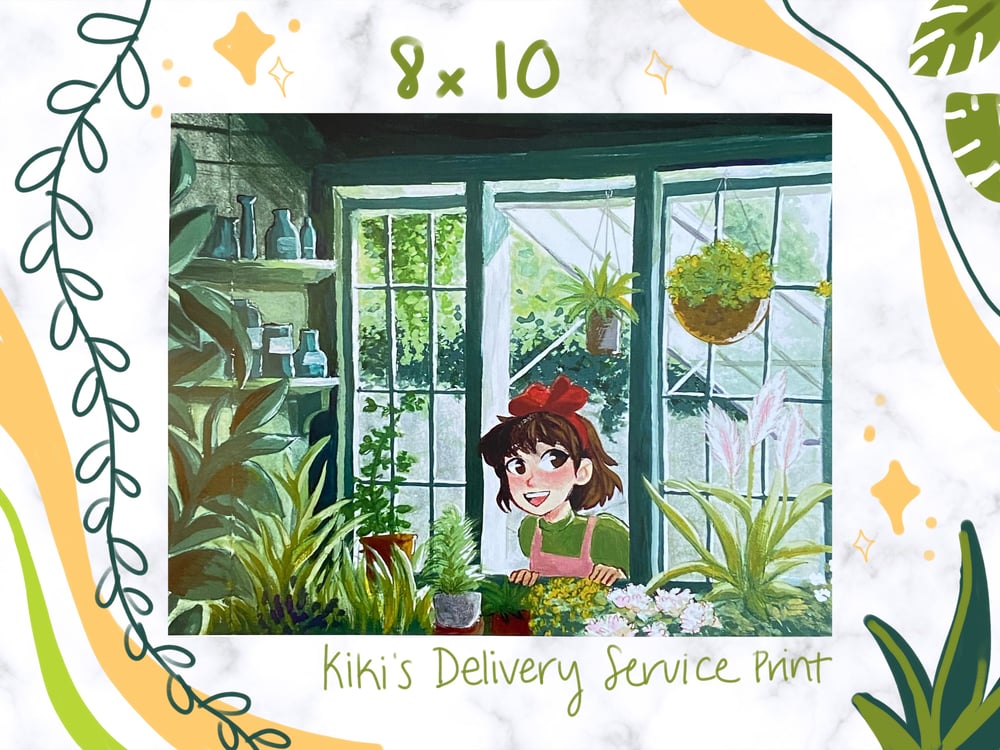 Image of Kiki In Greenhouse 8 x 10” Art Print 