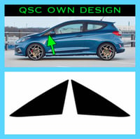 X2 Mk8 Fiesta Front Quarter widow black out sticker 