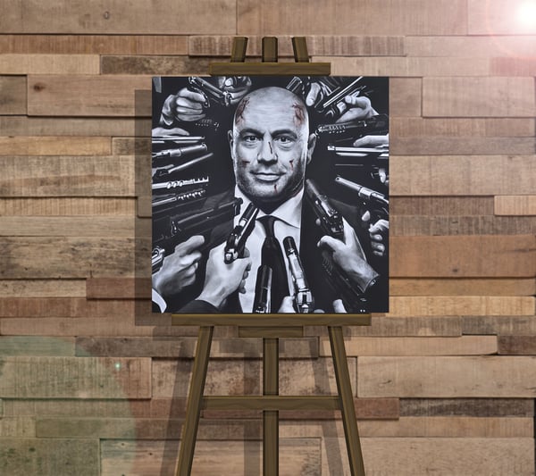 Image of DON'T SHOOT THE MESSENGER - ORIGINAL ACRYLIC PAINTING 2x2FT