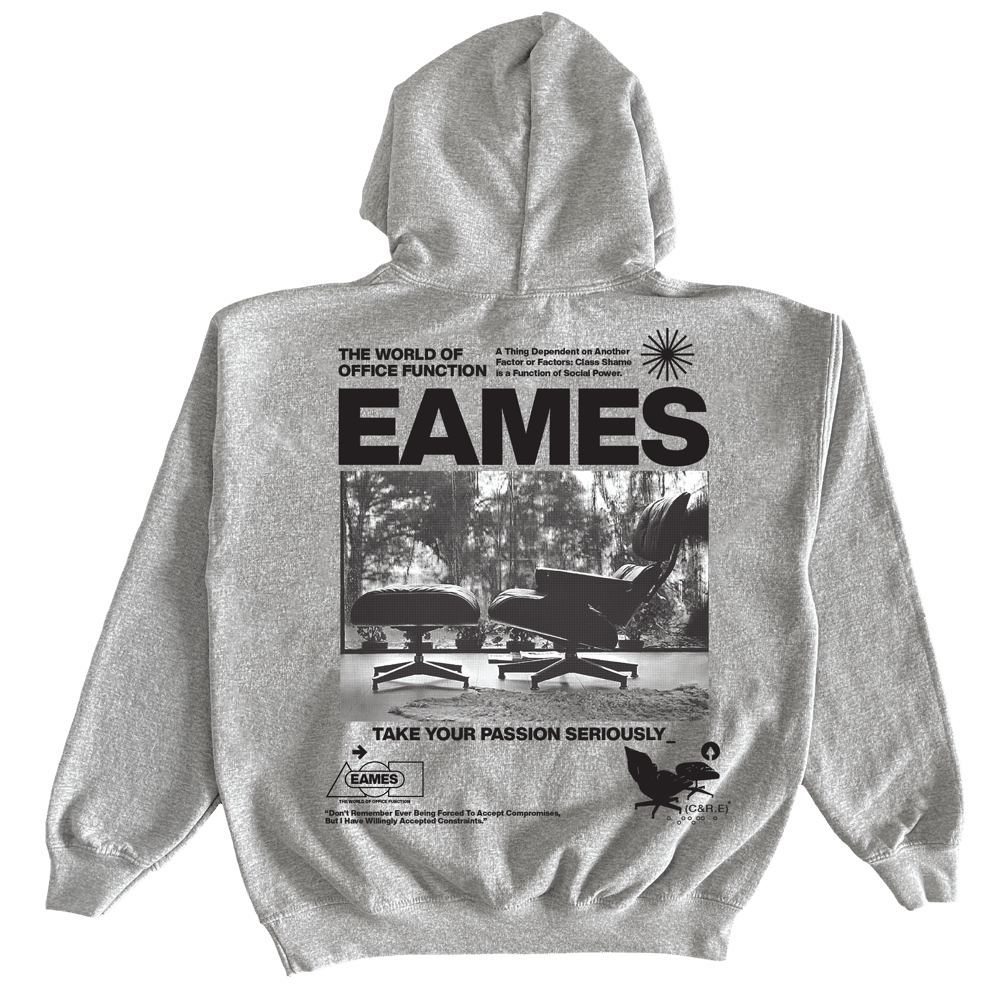 Image of EAMES PRINTED HEAVY FLEECE HOODY