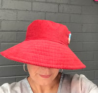Image 1 of KylieJane sun hat-paprika corduroy 