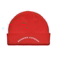 Image 3 of Red Fisherman beanie (Firm-Heart)