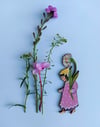 'Flower Children'  Set Of Four Hanging Wooden Decorations by Amy Swann