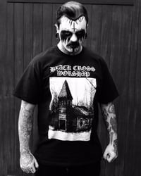 Image 2 of BLACK CROSS WORSHIP - FOREST CHURCH T-SHIRT
