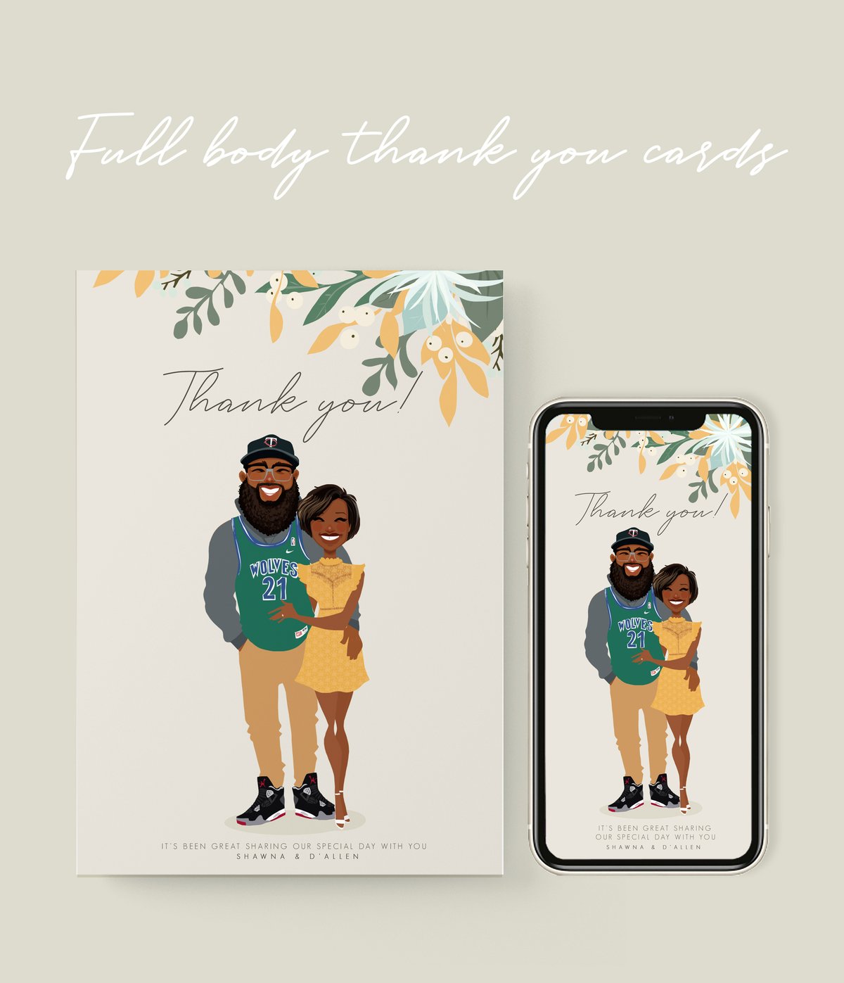 Image of Full body thank you cards
