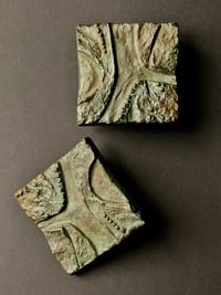 Image 1 of Set of two Bronze Handles with Abstract Relief