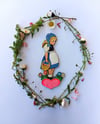 'Gretel' Hanging Wooden Decoration by Amy swann