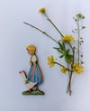 'Girl with Goose' Hanging Wooden Decoration by Amy Swann