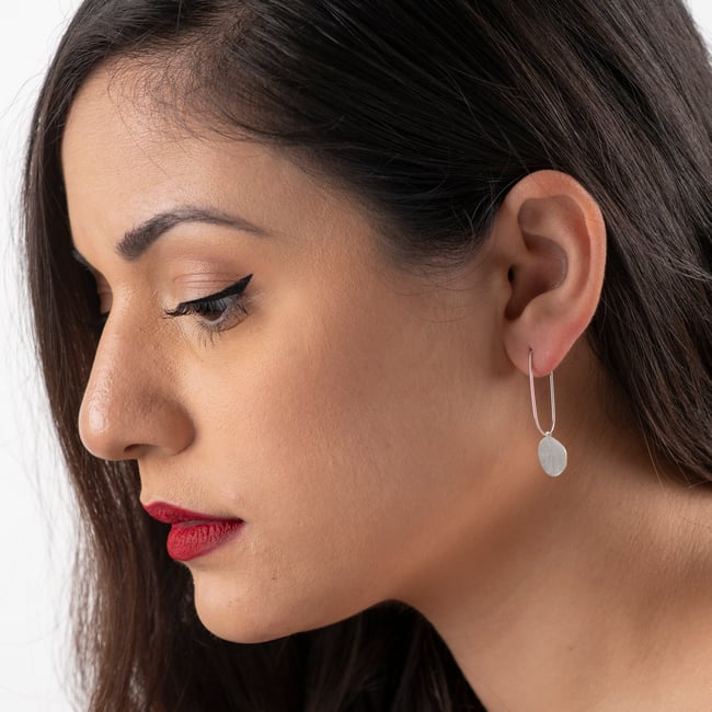 SINGLE EARRING silver ,   Island 2, #035-60