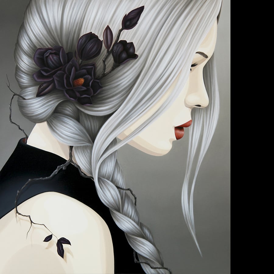 Image of "The secret life of magnolia" - 20 x 20 cm