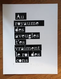 Affiche "Au royaume des aveugles"