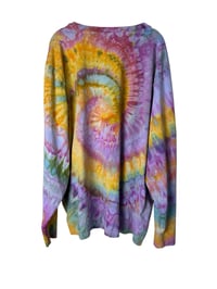 Image 6 of XXL Unisex Adult Soft Long Sleeve Tee in Soft Spiral Ice Dye