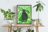 Image 2 of Peeking Cat Print