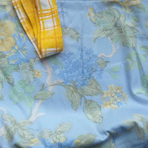 Image of Giant Shopping Tote Bag- Vintage Blue Floral