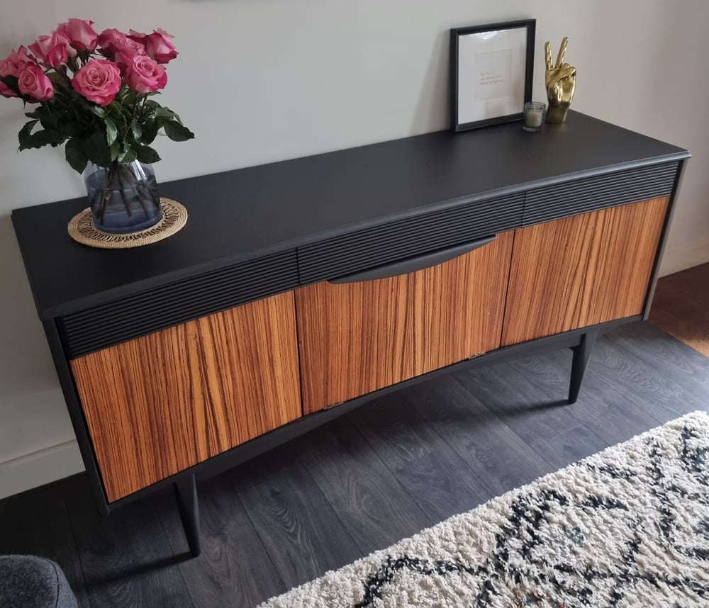 Image of ELLIOTS OF NEWBURY CREDENZA DRESSED IN COAL BLACK