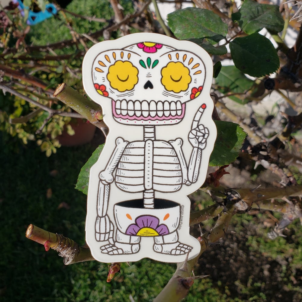E.T. Calavera Clear Vinyl Sticker