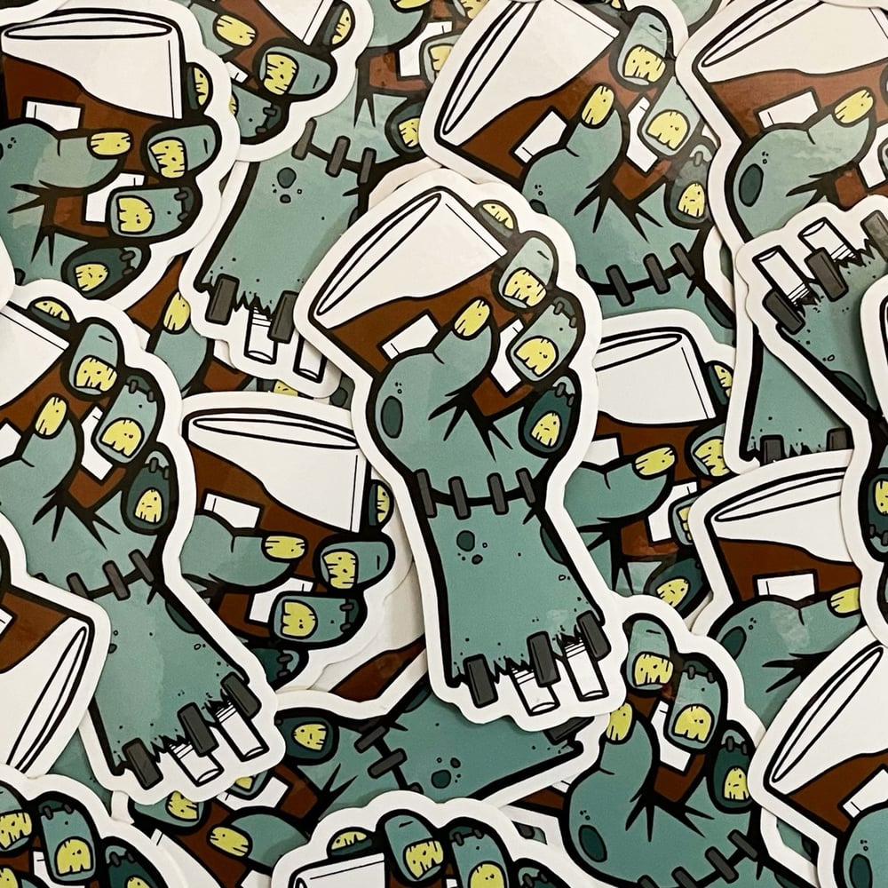 MONSTER DRINKIN' BUDDIES Pack of Four 4" Tall Vinyl Stickers