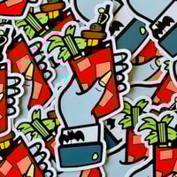 Image 4 of MONSTER DRINKIN' BUDDIES Pack of Four 4" Tall Vinyl Stickers
