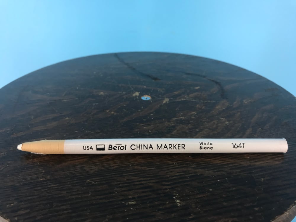 ANALOG TAPES — Berol 164T Brite White China Markers - Box of 12