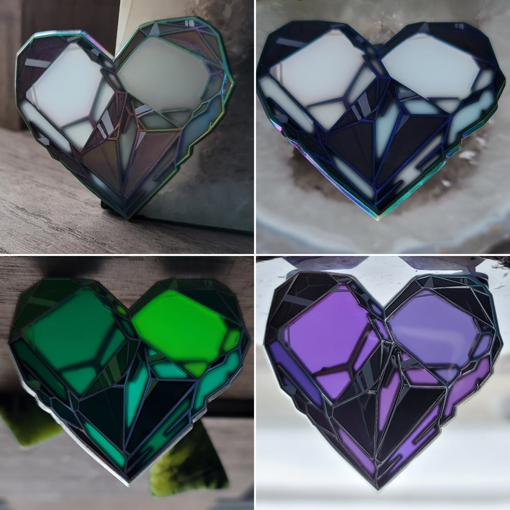 Heart of Dazzling Clarity pins