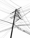 Power Lines Drawing #50 (Detroit, North End) - giclée print 