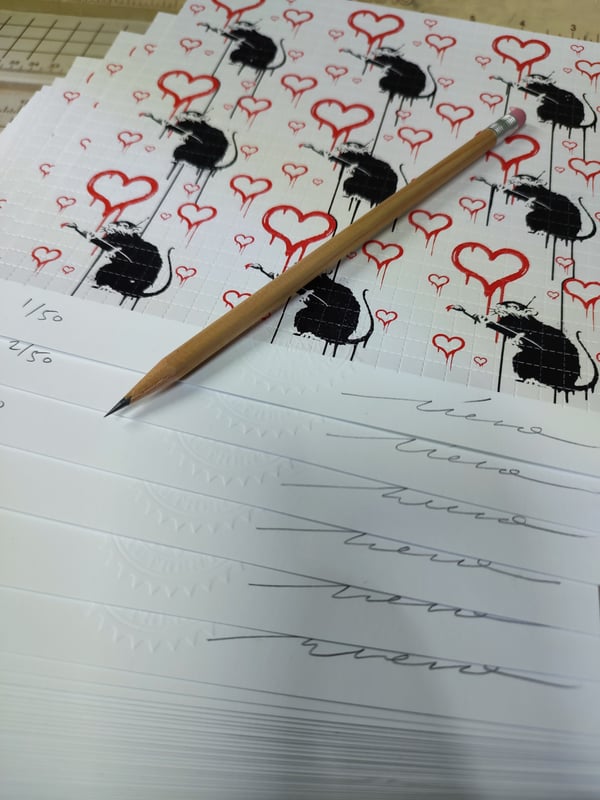 Image of Limited Edition Banksy Rat / Blotter Art