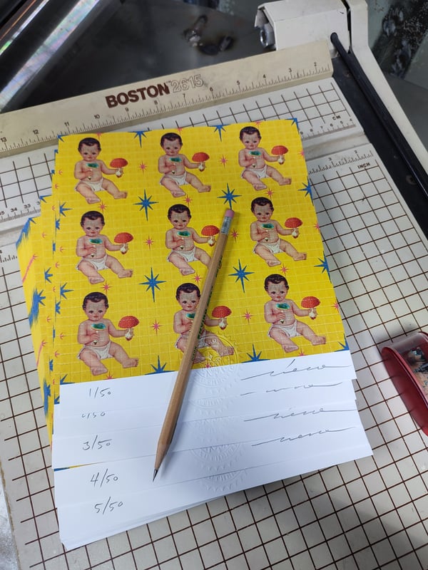 Image of Limited Edition Baby Mushroom / Blotter Art