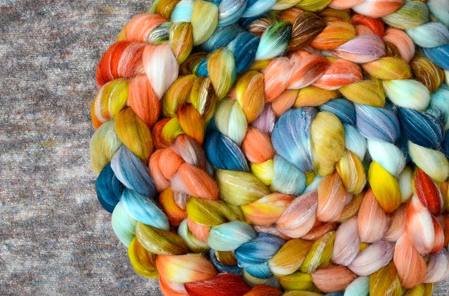 Image of "All Bark and No Bite" Targhee Mix Spinning Fiber - 4 oz. - LAST CALL