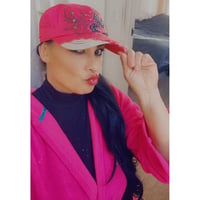 Image 2 of Pink Fleur-de-lis Cadet Distressed Military Cap