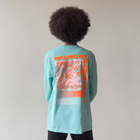 Image 3 of Maximum Inconvenience Long Sleeve T-Shirt in Celadon Blue