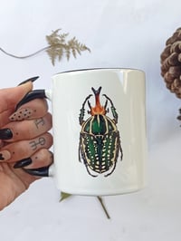 Image 4 of Mecynorhina Beetle Coffee Mug