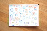 Image 2 of Coffee Stuff | Pen Illustration | Sticker Sheet | Print