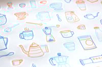 Image 3 of Coffee Stuff | Pen Illustration | Sticker Sheet | Print