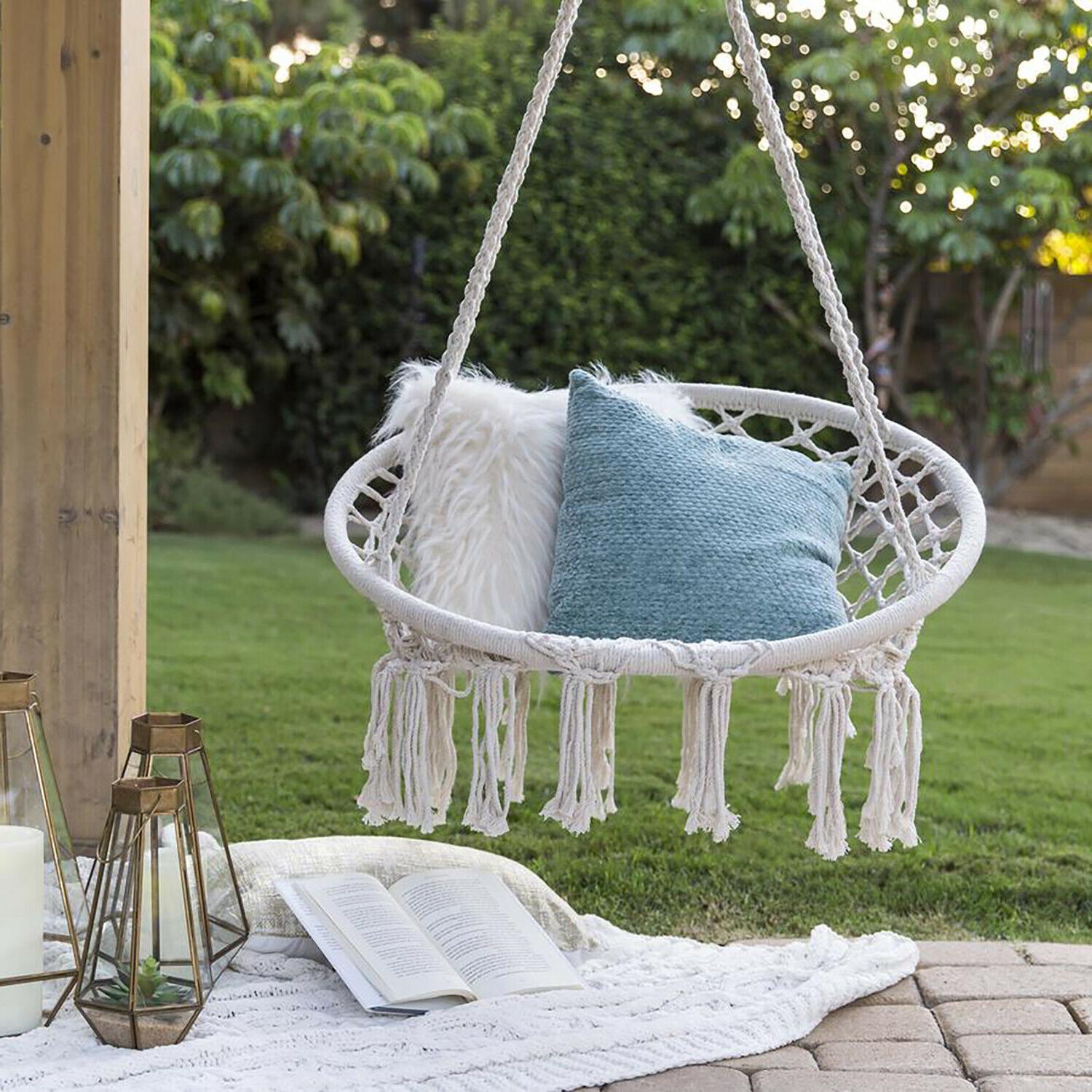 Boho Style Hanging Macrame Chair Sarah Lawson Art Workshops