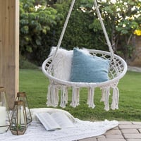 Image 1 of Boho Style Hanging Macrame Chair 