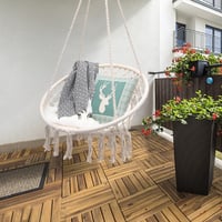 Image 3 of Boho Style Hanging Macrame Chair 