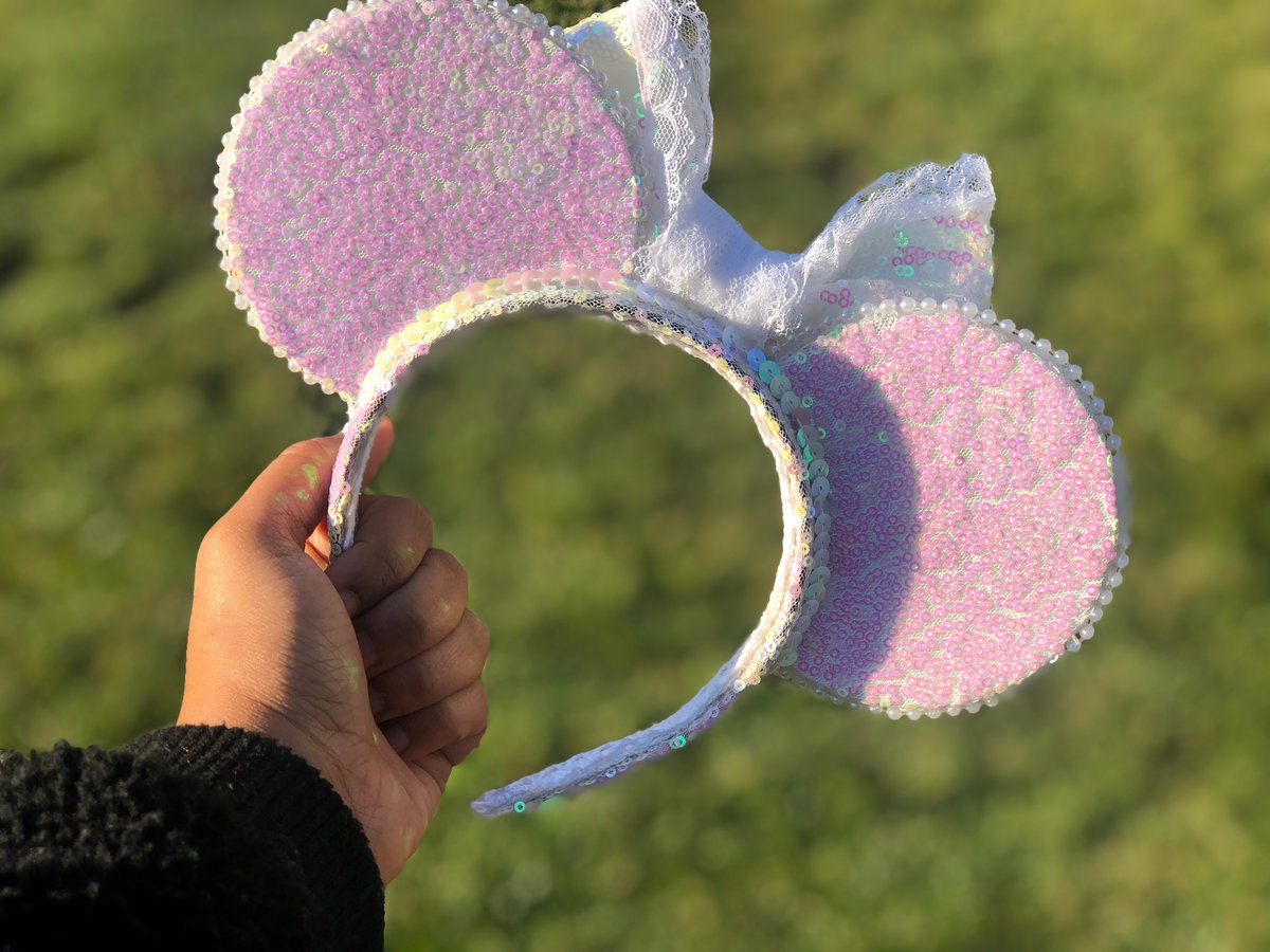 Image of Just married iridescent mouse ears 