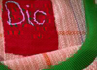 Image 4 of HAND LOOMED Handwoven  T peach and plaid LARGE size