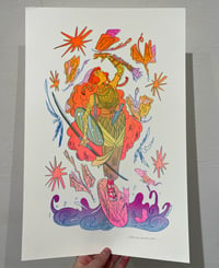 Image 1 of The Butterfly Archer - Large Risograph Print